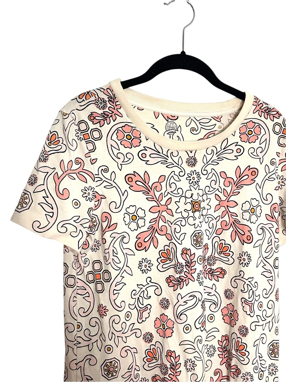 Tory Burch Avril Printed Tee Shirt Dress Pima Cotton Medium